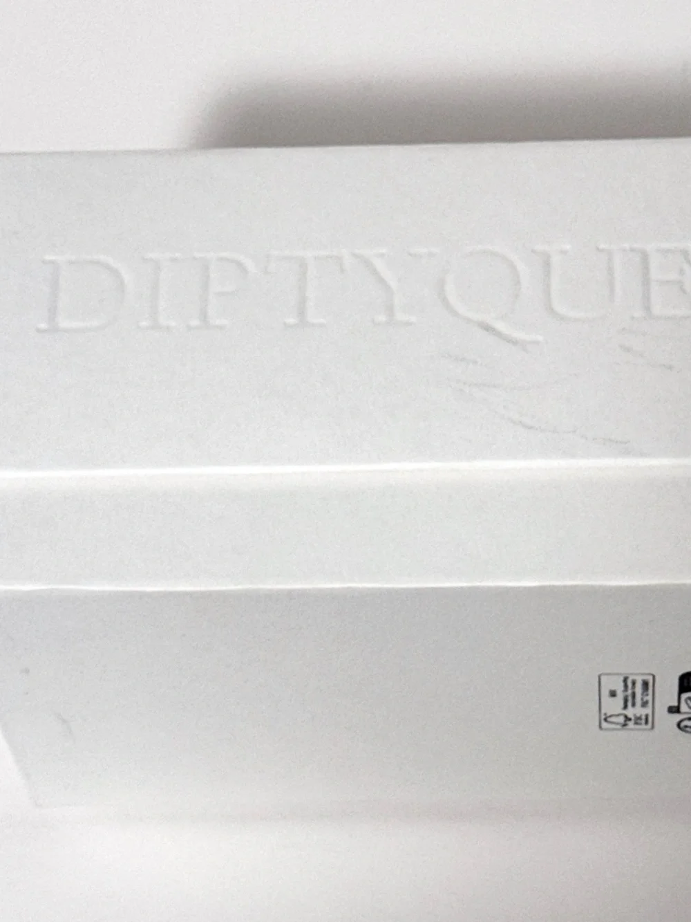 Authentic DIPTYQUE Paris Luxury Empty Gift Box White Textured Rigid 5x7x5.5